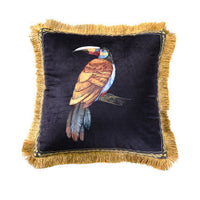 HKM-753683 Rainforest Geometric Print Velvet Pillowcase - Soft Velvet Fabric Cover