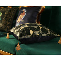 HKM-753683 Rainforest Geometric Print Velvet Pillowcase - Soft Velvet Fabric Cover