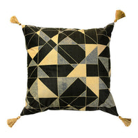 HKM-753683 Rainforest Geometric Print Velvet Pillowcase - Soft Velvet Fabric Cover