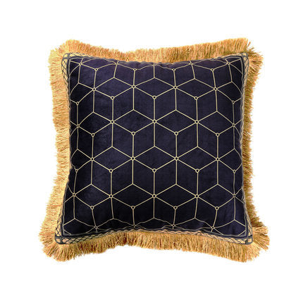 HKM-753683 Rainforest Geometric Print Velvet Pillowcase - Soft Velvet Fabric Cover