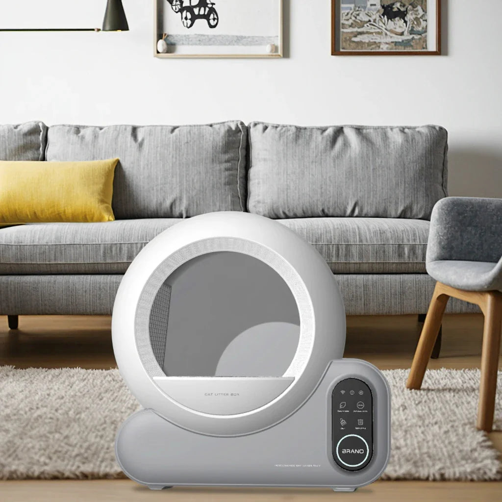 KTX-753747 Automatic Self-Cleaning 65L Cat Litter Box with Odor Control and Easy Clean Features