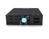 HKM-753811 6-Bay 2.5-Inch SATA HDD/SSD Hard Disk Enclosure with Built-In Optical Drive and Cooling Fan