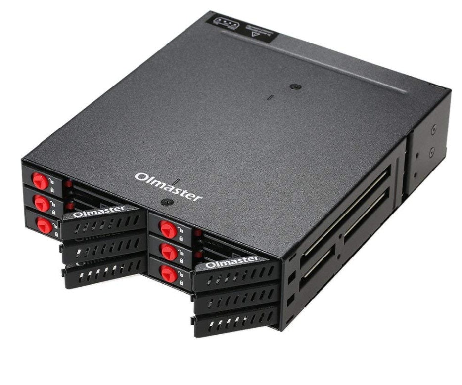 HKM-753811 6-Bay 2.5-Inch SATA HDD/SSD Hard Disk Enclosure with Built-In Optical Drive and Cooling Fan