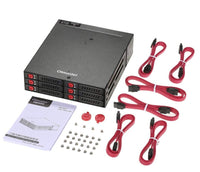 HKM-753811 6-Bay 2.5-Inch SATA HDD/SSD Hard Disk Enclosure with Built-In Optical Drive and Cooling Fan