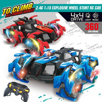 HKM-753875 4CH 2.4GHz Remote Control RC Rotating Stunt Car, Climbing Toy for Ages 5 and Up, 1:16 Scale, Ready-to-Go