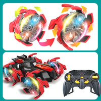 HKM-753875 4CH 2.4GHz Remote Control RC Rotating Stunt Car, Climbing Toy for Ages 5 and Up, 1:16 Scale, Ready-to-Go