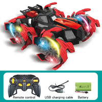 HKM-753875 4CH 2.4GHz Remote Control RC Rotating Stunt Car, Climbing Toy for Ages 5 and Up, 1:16 Scale, Ready-to-Go