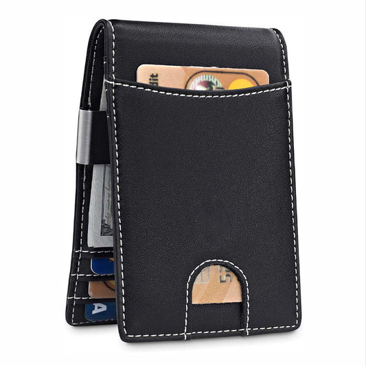 HKM-753875 Genuine Leather RFID Card Holder for Men and Women – Anti-Theft Design, Multiple Color Options