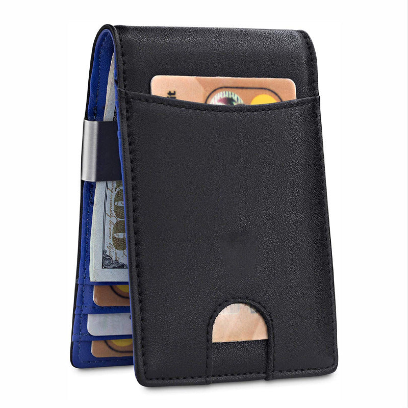 HKM-753875 Genuine Leather RFID Card Holder for Men and Women – Anti-Theft Design, Multiple Color Options