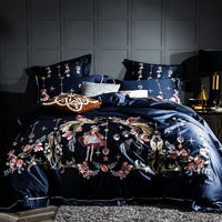 HKM-753939 Egyptian Long Staple Cotton Four-Piece Bedding Set - Includes Quilt Cover, Bed Sheet, Pillowcases