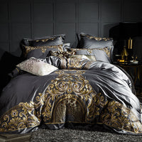 HKM-753939 Egyptian Long Staple Cotton Four-Piece Bedding Set - Includes Quilt Cover, Bed Sheet, Pillowcases
