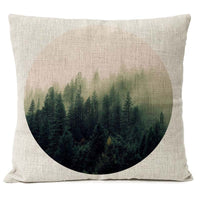HKM-754003 Nordic Style Single-Sided Digital Print Linen Pillowcase 45x45cm
