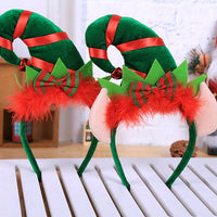 HKM-754067 Festive Elf Headband with Colorful Feathers and Sequins - 12X25CM