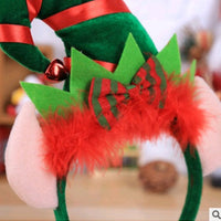 HKM-754067 Festive Elf Headband with Colorful Feathers and Sequins - 12X25CM