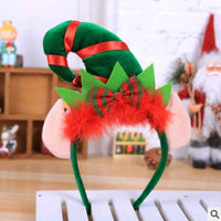 HKM-754067 Festive Elf Headband with Colorful Feathers and Sequins - 12X25CM