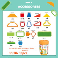 HKM-754195 98pcs DIY Building Block Set for Creative Play - Educational Construction Puzzle Toys for Ages 3+