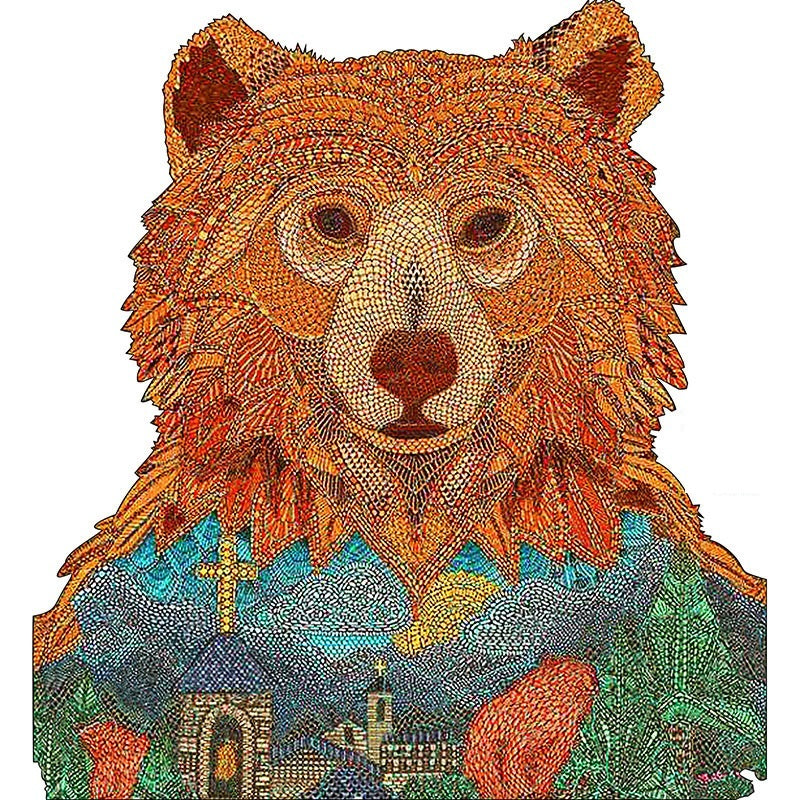 HKM-754323 Wooden 3D Animal Puzzle Toy for Youth - Engaging DIY Developmental Brain Challenge