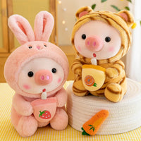 HKM-754451 Dog Bubble Tea Cup Plush Toy - Soft Stuffed Boba Animal Doll, Milk Tea Pillow for Kids 2 to 14 Years
