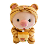 HKM-754451 Dog Bubble Tea Cup Plush Toy - Soft Stuffed Boba Animal Doll, Milk Tea Pillow for Kids 2 to 14 Years