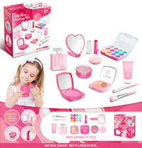 HKM-754579 Kids' Pink Pretend Play Makeup Kit - Beauty Fashion Cosmetic Set for Ages 2-9