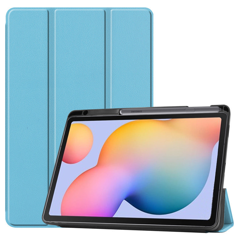 HKM-754707 S6 Lite 10.4 Three-Fold Leather Case with Pen Slot - Multiple Colors Available