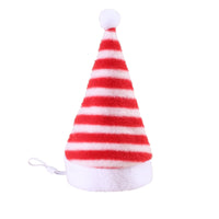HKM-754771 Multicolor Pet Christmas Hat with Stripes and Plaid Patterns