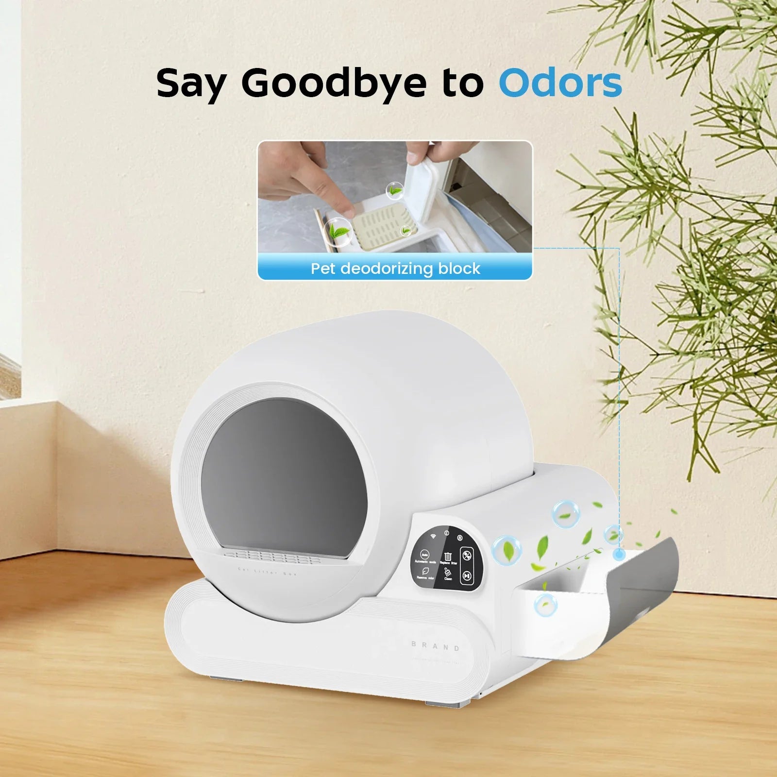 KTX-754899 Automatic Self-Cleaning Smart Cat Litter Box with 70L Capacity and 2.4G WiFi Connectivity