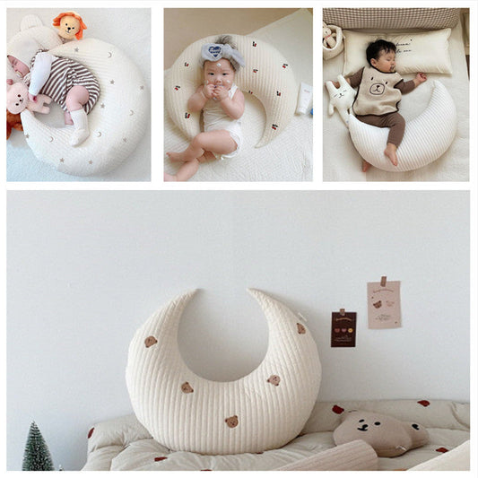 HKM-754899 U-Shape Nursing Pillow for Babies – Anti-Mite Cotton Cushion in Various Colors