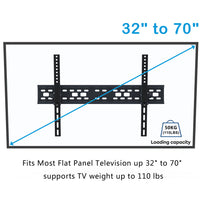 HKM-754963 Wall Mount TV Stand for 32-70" Displays, Load Capacity 50kg, Adjustable Tilt & Space-Saving Design