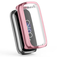 HKM-755283 Soft TPU Electroplating Watch Case for Fitbit Luxe - All-Inclusive Screen Protection