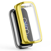 HKM-755283 Soft TPU Electroplating Watch Case for Fitbit Luxe - All-Inclusive Screen Protection