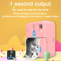 HKM-755347 Kids Instant Thermal Photo Print Digital Camera with Recording Function for Ages 6+