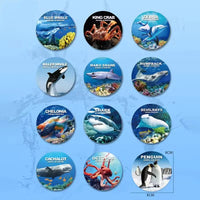 HKM-755411 Assorted Mini Plastic Ocean Animals Figures - 36Pcs Sea Creatures Toy Set for Ages 4 and Up