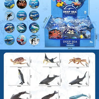 HKM-755411 Assorted Mini Plastic Ocean Animals Figures - 36Pcs Sea Creatures Toy Set for Ages 4 and Up