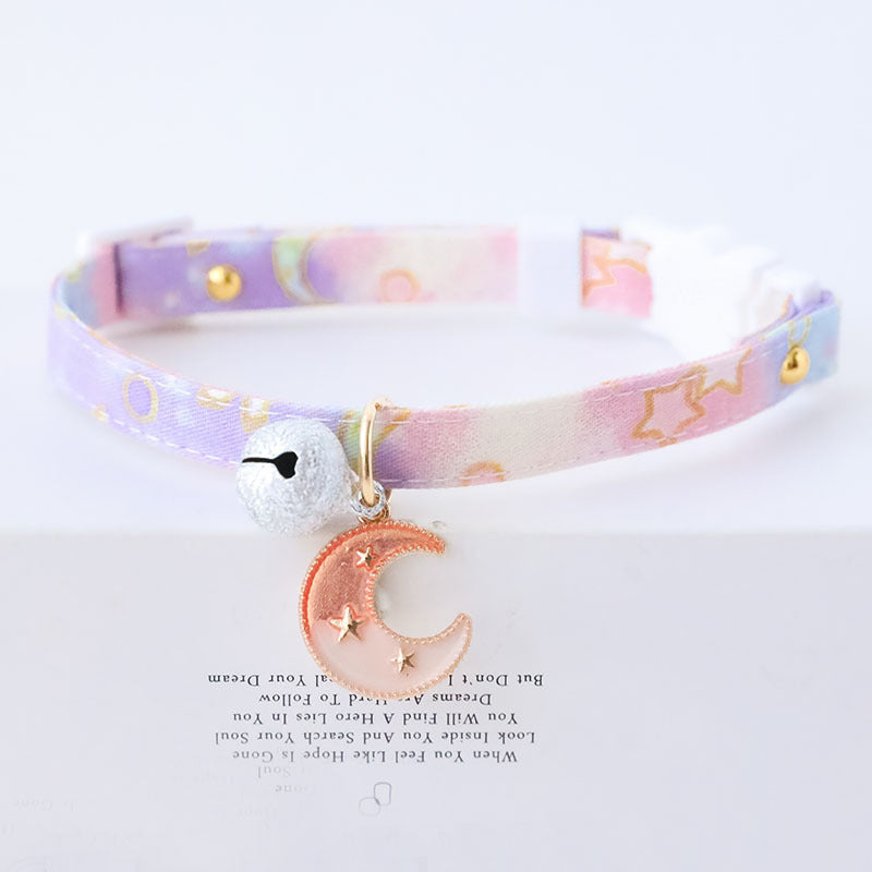 HKM-755475 Adjustable Cute Pet Dog Collar with Safety Buckle - Soft Cloth Material, Multiple Sizes Available