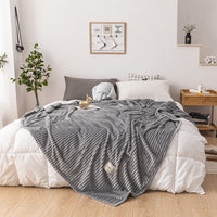 HKM-755539 Cozy Single Layer Milk Fleece Blanket - 200cm x 230cm, Soft Polyester Fiber
