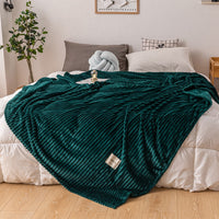 HKM-755539 Cozy Single Layer Milk Fleece Blanket - 200cm x 230cm, Soft Polyester Fiber