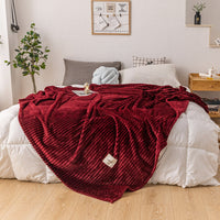 HKM-755539 Cozy Single Layer Milk Fleece Blanket - 200cm x 230cm, Soft Polyester Fiber