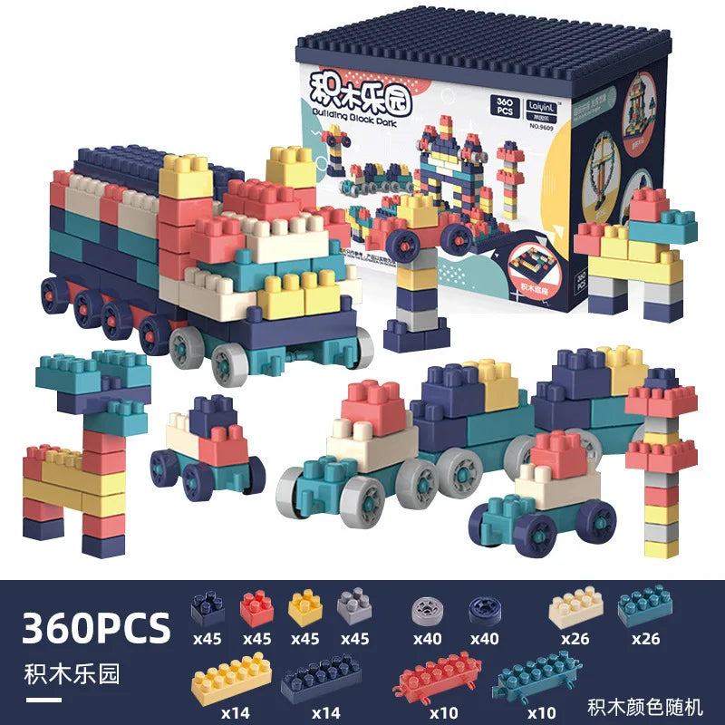 KTX-755603 Creative DIY Building Blocks Set for Children's Education - 520 Large Particles Puzzle Model