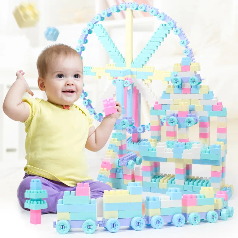 KTX-755603 Creative DIY Building Blocks Set for Children's Education - 520 Large Particles Puzzle Model