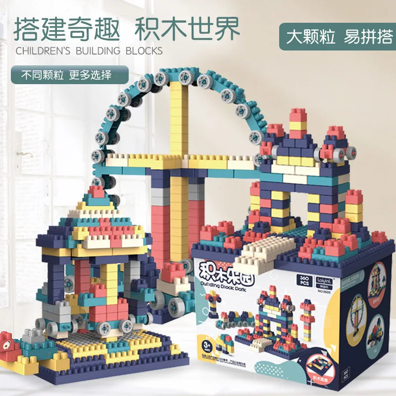 KTX-755603 Creative DIY Building Blocks Set for Children's Education - 520 Large Particles Puzzle Model
