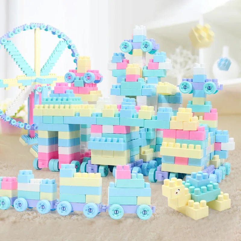 KTX-755603 Creative DIY Building Blocks Set for Children's Education - 520 Large Particles Puzzle Model