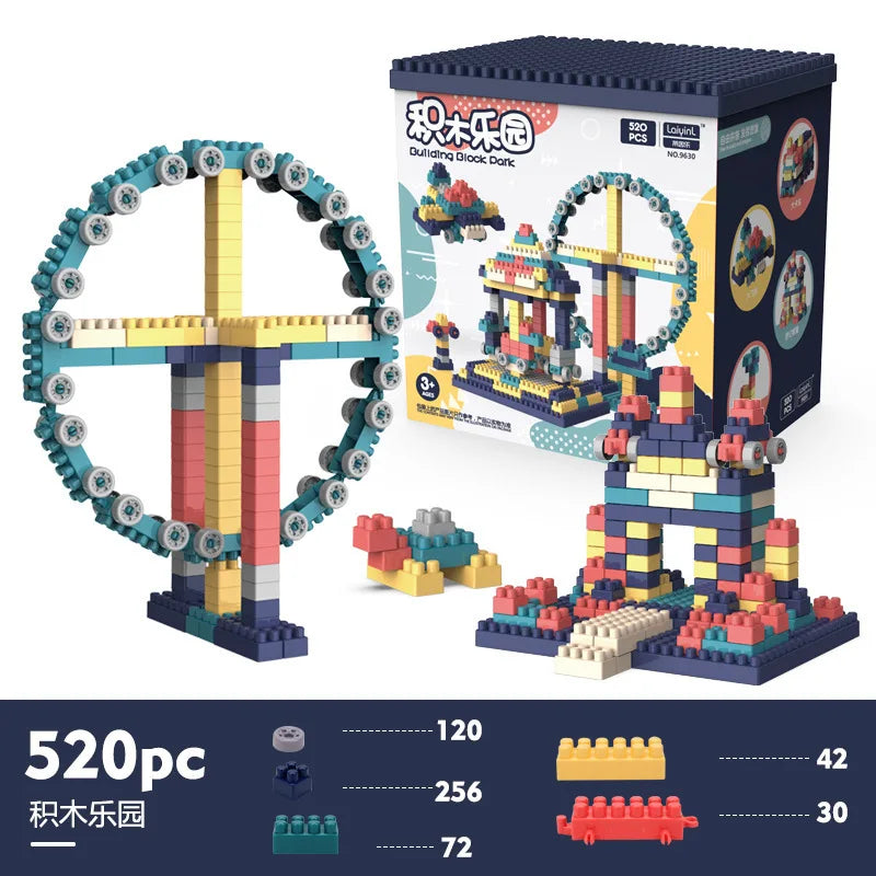 KTX-755603 Creative DIY Building Blocks Set for Children's Education - 520 Large Particles Puzzle Model