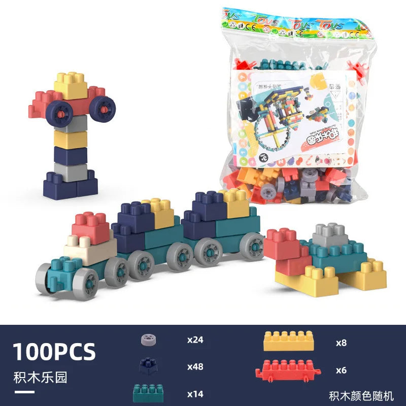 KTX-755603 Creative DIY Building Blocks Set for Children's Education - 520 Large Particles Puzzle Model