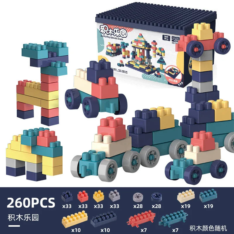 KTX-755603 Creative DIY Building Blocks Set for Children's Education - 520 Large Particles Puzzle Model