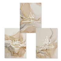 HKM-755603 Gold Marble Abstract Canvas Wall Art for Modern Home Decor