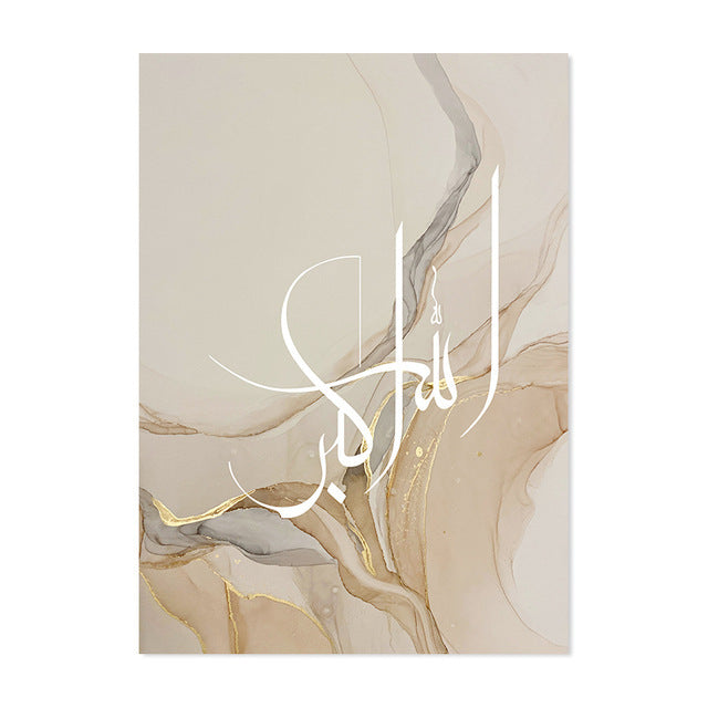 HKM-755603 Gold Marble Abstract Canvas Wall Art for Modern Home Decor