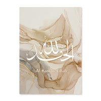HKM-755603 Gold Marble Abstract Canvas Wall Art for Modern Home Decor