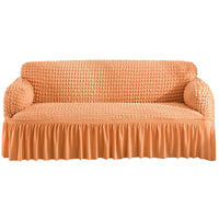 HKM-755667 Universal Seersucker Sofa Cover for Two to Four-Seater Sofas, Polyester Fabric, Plain Design