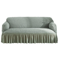 HKM-755667 Universal Seersucker Sofa Cover for Two to Four-Seater Sofas, Polyester Fabric, Plain Design